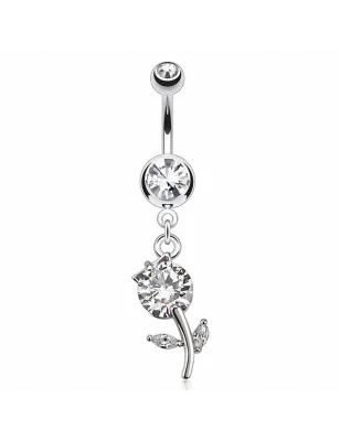 Piercing nombril fleur