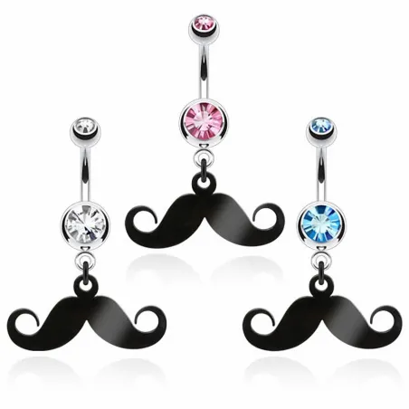 Piercing nombril moustache