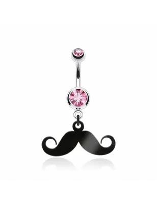 Piercing nombril moustache