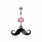 Piercing nombril moustache