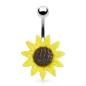 Piercing nombril tournesol