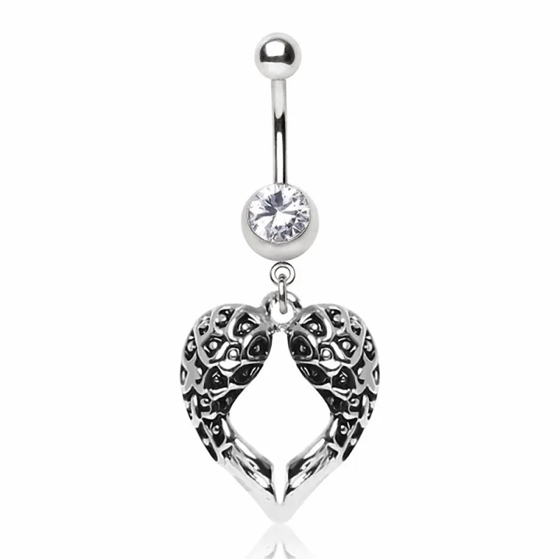 Piercing nombril paire ailes d'ange