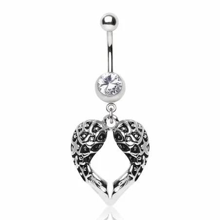 Piercing nombril paire ailes d'ange