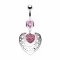 Piercing nombril bouclier coeur