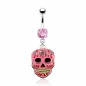 Piercing nombril sugar skull