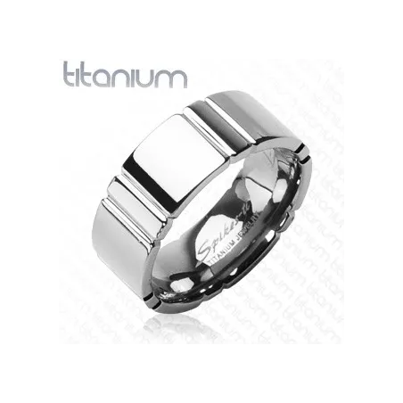 Bague en Titane solide Multi Facettes - Bague homme et femme en titane