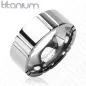 Bague en Titane solide Multi Facettes