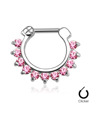 Piercing septum pierres zircon