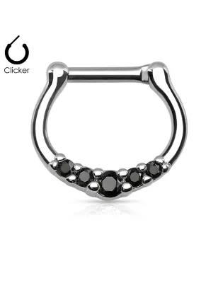 Piercing septum cinq strass