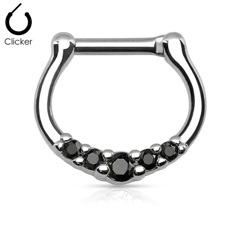 Piercing septum cinq strass