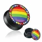 Piercing Plug Acrylique Drapeau Gay