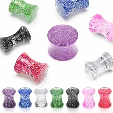 Plug Oreille Acrylique Ultra Glitter