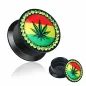 Piercing Plug Acrylique Jamaïque Cannabis