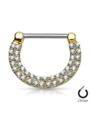 Piercing téton multi crystal