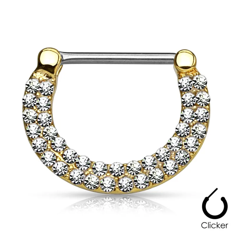 Piercing téton multi crystal