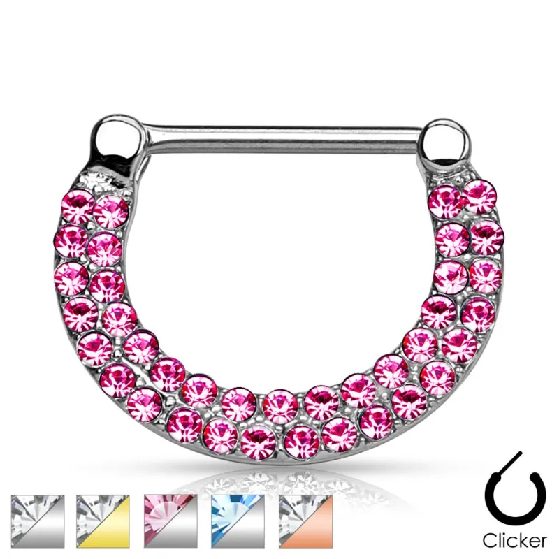 Piercing téton multi crystal