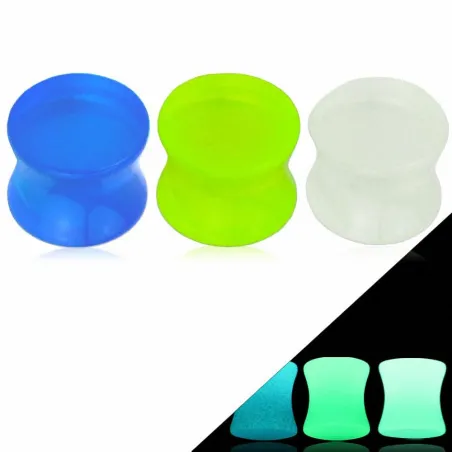 Piercing Plug Oreille Acrylique Glow in The Dark