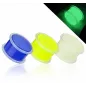 Piercing Plug Acrylique Glow in The Dark avec anneaux