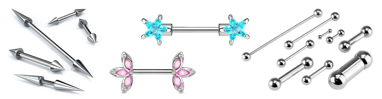 Piercing Téton Barbell - Achat | Vente Bijou Barbell pour Sein Mamelon