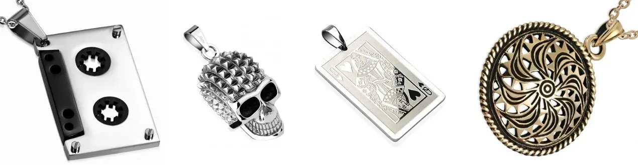 Pendentif Homme & Femme - Vente pendentif en acier | Piercing Street